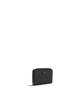 Mini Dauphine calfskin zip-around wallet with branded plate -  | Dolce & Gabbana