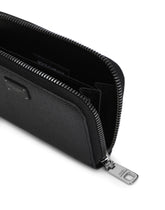 Mini Dauphine calfskin zip-around wallet with branded plate -  | Dolce & Gabbana