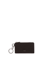 Dauphine calfskin card holder with ring branded plate -  | Dolce & Gabbana