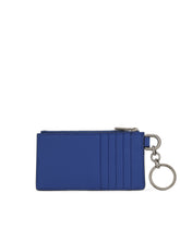 Dauphine calfskin card holder with ring branded plate -  | Dolce &amp; Gabbana