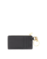 Calfskin card holder with heat-stamped logo -  | Dolce &amp; Gabbana