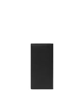 Calfskin vertical wallet with raised logo -  | Dolce &amp; Gabbana