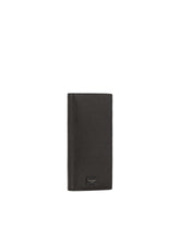 Dauphine calfskin verticle wallet with branded tag -  | Dolce & Gabbana