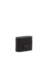 Dauphine calfskin airpods pro case with branded tag -  | Dolce & Gabbana