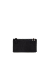 Matte nappa leather wallet with strap and crossover DG logo -  | Dolce & Gabbana