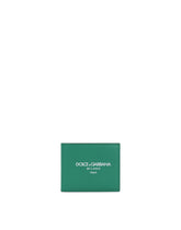 Calfskin bifold wallet with logo -  | Dolce & Gabbana