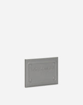 Calfskin card holder with raised logo -  | Dolce & Gabbana