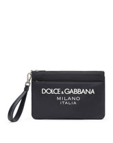 Nylon pouch with rubberized logo -  | Dolce &amp; Gabbana