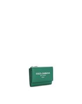 Calfskin French flap wallet with logo -  | Dolce & Gabbana