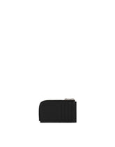Calfskin card holder with raised logo -  | Dolce &amp; Gabbana