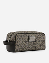 Coated jacquard toiletry bag -  | Dolce &amp; Gabbana