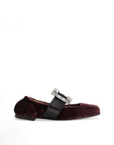Velvet ballet flats with bejeweled buckle -  | Dolce &amp; Gabbana