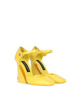 Patent leather Mary Janes with geometric heel -  | Dolce & Gabbana