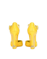 Patent leather Mary Janes with geometric heel -  | Dolce & Gabbana