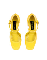 Patent leather Mary Janes with geometric heel -  | Dolce & Gabbana