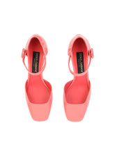 Patent leather Mary Janes with geometric heel -  | Dolce & Gabbana