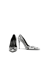 Calfskin pumps with logo print -  | Dolce & Gabbana