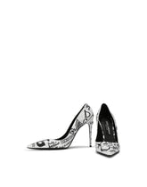 Calfskin pumps with logo print -  | Dolce & Gabbana