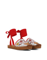 Printed canvas espadrilles with ribbon detail -  | Dolce & Gabbana