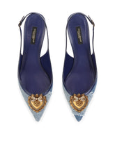 Devotion slingbacks in patchwork denim -  | Dolce & Gabbana