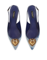 Devotion slingbacks in patchwork denim -  | Dolce & Gabbana
