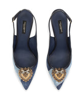 Devotion slingbacks in patchwork denim -  | Dolce &amp; Gabbana