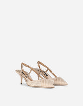 Corset-style satin slingbacks -  | Dolce &amp; Gabbana