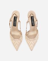 Corset-style satin slingbacks -  | Dolce &amp; Gabbana