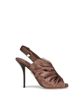 Satin slingbacks with corset-style fastening -  | Dolce &amp; Gabbana