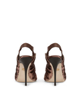 Satin slingbacks with corset-style fastening -  | Dolce &amp; Gabbana