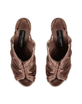 Satin slingbacks with corset-style fastening -  | Dolce &amp; Gabbana