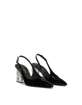 Polished calfskin slingbacks with 3.5 heel -  | Dolce & Gabbana