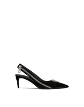 Polished calfskin slingbacks with zipper -  | Dolce & Gabbana