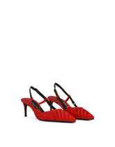 Corset-style satin slingbacks -  | Dolce &amp; Gabbana