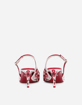 Printed polished calfskin slingbacks -  | Dolce & Gabbana