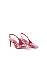 Printed polished calfskin slingbacks -  | Dolce & Gabbana
