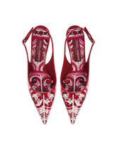 Printed polished calfskin slingbacks -  | Dolce & Gabbana