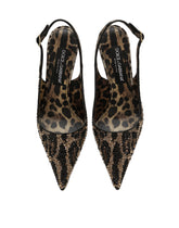 Satin slingbacks with fusible rhinestones -  | Dolce &amp; Gabbana