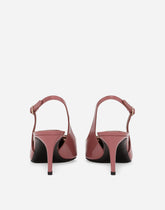 Polished calfskin slingbacks -  | Dolce & Gabbana