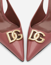 Polished calfskin slingbacks -  | Dolce & Gabbana