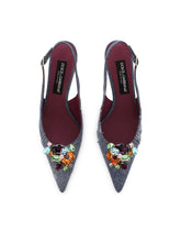 Patchwork denim slingbacks -  | Dolce &amp; Gabbana