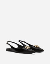 Polished calfskin slingbacks -  | Dolce & Gabbana