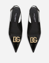 Polished calfskin slingbacks -  | Dolce & Gabbana