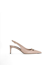 Silk-effect nappa leather slingback -  | Dolce &amp; Gabbana
