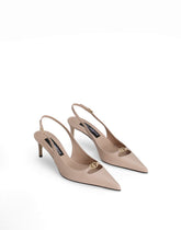 Silk-effect nappa leather slingback -  | Dolce &amp; Gabbana