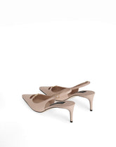 Silk-effect nappa leather slingback -  | Dolce &amp; Gabbana