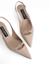 Silk-effect nappa leather slingback -  | Dolce &amp; Gabbana