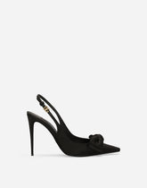 Satin slingbacks with bow detail -  | Dolce &amp; Gabbana