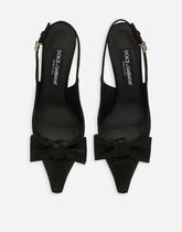 Satin slingbacks with bow detail -  | Dolce &amp; Gabbana