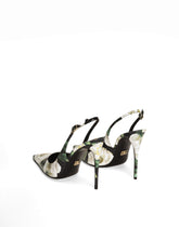 Printed polished calfskin slingbacks -  | Dolce &amp; Gabbana
